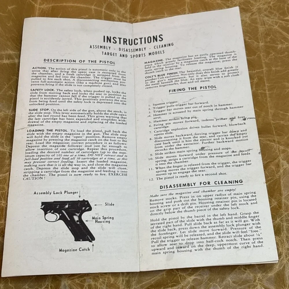 Colt Targetsman Original Box w/ Warranty Card Instructions Target Wrapping Paper